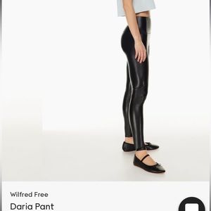 Aritzia vegan leather Daria Pant, M